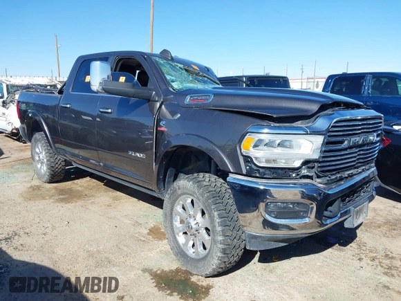 2019 Ram 2500 Laramie with VIN 3C6UR5FL3KG595244, listed as a IAAI auction lot 41849851 with Not Provided miles. Bid and sale history available at carsss.com. Image 1.