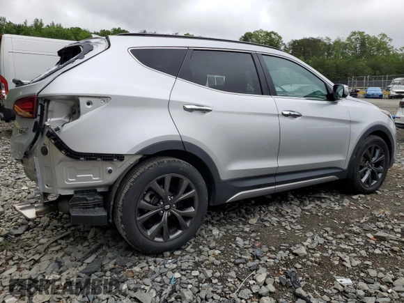 2017 Hyundai Santa Fe Ultimate with VIN 5XYZWDLAXHG435759, listed as a Copart auction lot 55336535 with 82,452 mi miles and Salvage title. Bid and sale history available at DreamBid. Image 3.