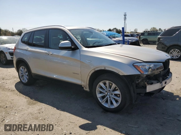 2015 BMW X3 xDrive28i with VIN 5UXWX9C53F0D45924, listed as a Copart auction lot 51139555 with 122,083 mi miles and Salvage Title. Bid and sale history available at carsss.com. Image 4.