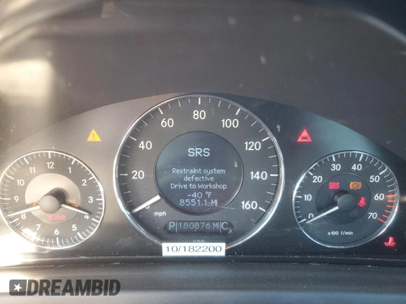 2005 Mercedes-Benz CLK 500 with VIN WDBTK75J05F137914, listed as a Copart auction lot 75536144 with 180,876 mi miles and Clean Title. Bid and sale history available at DreamBid. Image 9.