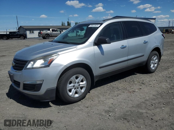 2015 Chevrolet Traverse LS z VIN 1GNKVFED0FJ337397, wystawiony jako Copart lot #55822825 z przebiegiem 161 838 mil mil oraz Czysty tytuł • Clean title. Historia ofert i sprzedaży dostępna na DreamBid. Obrazek 1.