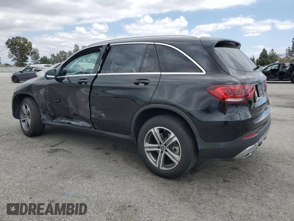 2020 Mercedes-Benz GLC 300 with VIN W1N0G8DBXLF771971, listed as a Copart auction lot 56992325 with 77,251 mi miles and Salvage title. Bid and sale history available at DreamBid. Image 2.