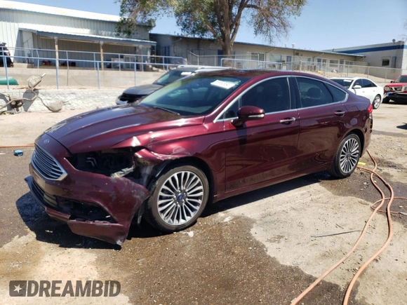 2017 Ford Fusion Titanium with VIN 3FA6P0K93HR114593, listed as a Copart auction lot 55650884 with 95,559 mi miles and Salvage Title. Bid and sale history available at carsss.com. Image 1.