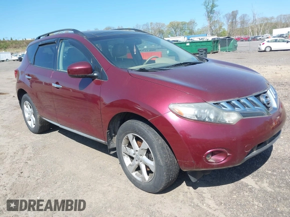 2010 Nissan Murano SL with VIN JN8AZ1MWXAW108935, listed as a IAAI auction lot 42150686 with 163,590 mi miles. Bid and sale history available at carsss.com. Image 1.