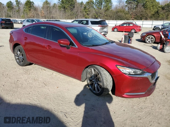 2018 Mazda 6 Grand Touring Reserve with VIN JM1GL1WY0J1322853, listed as a Copart auction lot 87226164 with 97,920 mi miles and Salvage Title. Bid and sale history available at DreamBid. Image 4.