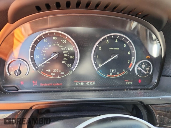 2015 BMW 5 Series 528i with VIN WBA5A5C59FD518341, listed as a Copart auction lot 63881785 with 147,489 mi miles and Salvage title. Bid and sale history available at DreamBid. Image 9.