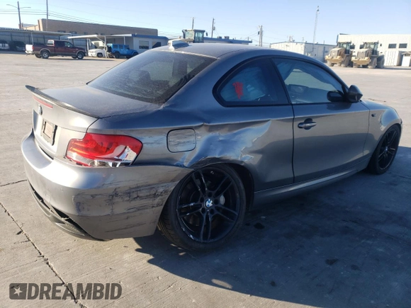 2012 BMW 1 Series 135i with VIN WBAUC9C5XCVM11673, listed as a Copart auction lot 88550445 with 119,456 mi miles and Salvage title. Bid and sale history available at DreamBid. Image 3.