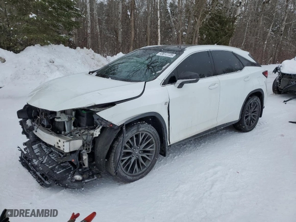 2016 Lexus RX 350 F Sport with VIN 2T2BZMCAXGC020018, listed as a Copart auction lot 43612725 with 133,856 mi miles and Salvage Title. Bid and sale history available at carsss.com. Image 1.