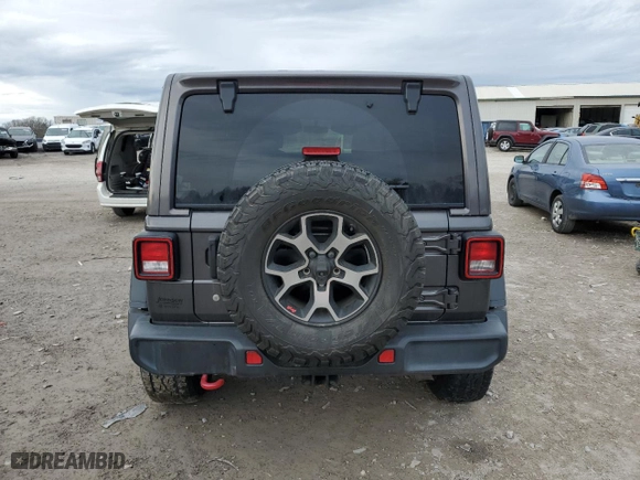 2019 Jeep Wrangler Unlimited Rubicon with VIN 1C4HJXFN0KW545613, listed as a Copart auction lot 42807785 with 64,510 mi miles and Salvage Title. Bid and sale history available at carsss.com. Image 6.