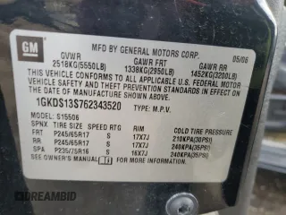 2006 GMC Envoy SLT with VIN 1GKDS13S762343520, listed as a Copart auction lot 82714134 with 0 mi miles and Clean Title. Bid and sale history available at carsss.com. Image 13.
