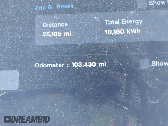 2016 Tesla Model X 70D with VIN 5YJXCBE22GF017499, listed as a IAAI auction lot 42192962 with 103,430 mi miles and . Bid and sale history available at DreamBid. Image 7.