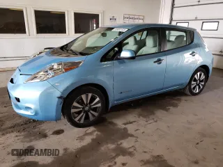 2015 Nissan LEAF SV with VIN 1N4AZ0CPXFC329112, listed as a Copart auction lot 65604163 with 67,558 mi miles. Bid and sale history available at carsss.com. Image 1.