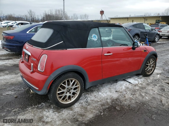 2005 MINI Cooper Convertible with VIN WMWRF33575TG12426, listed as a Copart auction lot 44856745 with 0 mi miles and Clean Title. Bid and sale history available at carsss.com. Image 3.