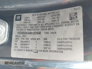 2017 Chevrolet Colorado z VIN 1GCHSDEA4H1201640, wystawiony jako IAAI lot #42299847 z przebiegiem 105 647 mil mil oraz . Historia ofert i sprzedaży dostępna na DreamBid. Obrazek 9.