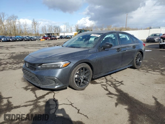 2024 Honda Civic Sport with VIN 2HGFE2F56RH567575, listed as a Copart auction lot 47966245 with 14,998 mi miles and Salvage Title. Bid and sale history available at DreamBid. Image 1.