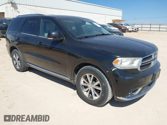 2016 Dodge Durango Limited with VIN 1C4RDHDG9GC360118, listed as a IAAI auction lot 41696388 with 217,550 mi miles. Bid and sale history available at carsss.com. Image 1.