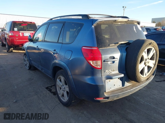 2007 Toyota RAV4 Sport with VIN JTMBD32V375122002, listed as a IAAI auction lot 41229521 with 307,911 mi miles. Bid and sale history available at carsss.com. Image 3.
