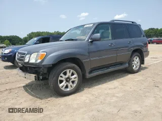 2005 Lexus LX 470 z VIN JTJHT00W054002665, wystawiony jako Copart lot #59110445 z przebiegiem 168 093 mil mil oraz Szkoda całkowita • Salvage title. Historia ofert i sprzedaży dostępna na DreamBid. Obrazek 1.