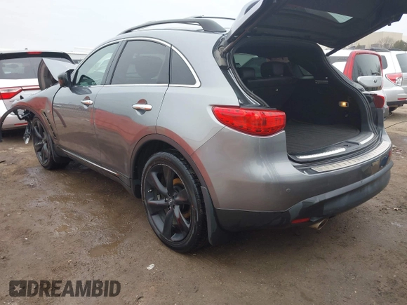2017 Infiniti QX70 with VIN JN8CS1MW1HM416272, listed as a IAAI auction lot 41542987 with 48,139 mi miles and . Bid and sale history available at DreamBid. Image 3.