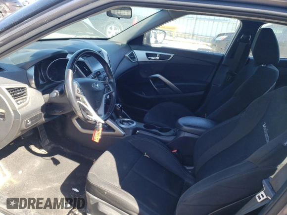 2017 Hyundai Veloster with VIN KMHTC6AD8HU318439, listed as a Copart auction lot 43322083 with 64,664 mi miles. Bid and sale history available at carsss.com. Image 8.