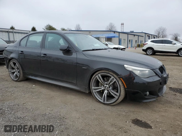 2008 BMW 5 Series 550i with VIN WBANW53568CT53794, listed as a Copart auction lot 48486205 with 161,371 mi miles and Salvage Title. Bid and sale history available at carsss.com. Image 4.
