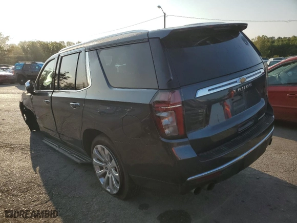 2021 Chevrolet Tahoe Premier with VIN 1GNSKSKD8MR331383, listed as a Copart auction lot 70684144 with 81,801 mi miles and Salvage Title. Bid and sale history available at carsss.com. Image 2.