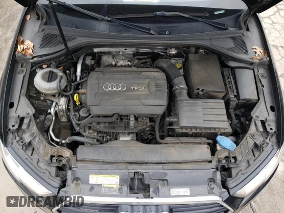 2017 Audi A3 Sedan Premium with VIN WAUB8GFF0H1010648, listed as a Copart auction lot 37906634 with 76,696 mi miles. Bid and sale history available at carsss.com. Image 11.