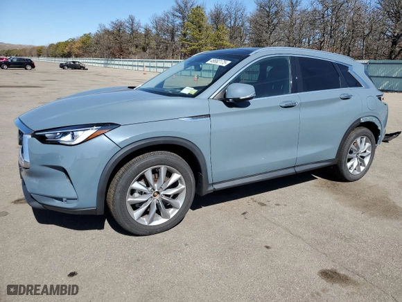 2022 Infiniti QX50 LUXE with VIN 3PCAJ5BB1NF120556, listed as a Copart auction lot 46682175 with 321 mi miles and Salvage Title. Bid and sale history available at carsss.com. Image 1.