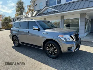 2017 Nissan Armada Platinum with VIN JN8AY2NE5H9703778, listed as a Copart auction lot 50970325 with 143,469 mi miles and Clean Title. Bid and sale history available at carsss.com. Image 1.