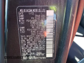 2012 Nissan Juke SV with VIN JN8AF5MR1CT109762, listed as a IAAI auction lot 41414198 with 140,537 mi miles and . Bid and sale history available at DreamBid. Image 9.