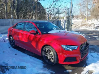 2020 Audi A3 Sedan S line Premium with VIN WAUBEGFF8LA000600, listed as a IAAI auction lot 41306884 with 16,229 mi miles. Bid and sale history available at carsss.com. Image 1.