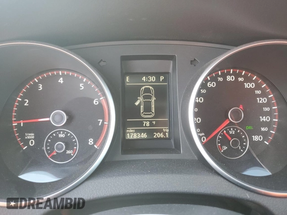 2012 Volkswagen GTI with VIN WVWHV7AJXCW269970, listed as a Copart auction lot 55638545 with 178,346 mi miles and Salvage title. Bid and sale history available at DreamBid. Image 9.
