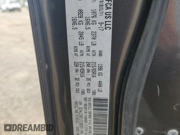2018 Jeep Compass Sport with VIN 3C4NJCAB7JT136974, listed as a Copart auction lot 50920255 with 107,557 mi miles and Non Repairable. Bid and sale history available at carsss.com. Image 14.