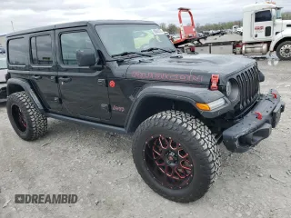2018 Jeep Wrangler Unlimited Rubicon with VIN 1C4HJXFG4JW266438, listed as a Copart auction lot 50940075 with 75,175 mi miles and Salvage title. Bid and sale history available at DreamBid. Image 4.