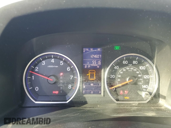 2011 Honda CR-V EX-L with VIN JHLRE4H78BC018462, listed as a Copart auction lot 47017655 with 124,607 mi miles and Salvage Title. Bid and sale history available at carsss.com. Image 9.