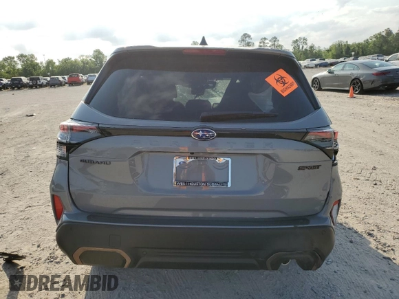 2025 Subaru Forester Special Sports with VIN JF2SLDHCXSH551077, listed as a Copart auction lot 53276425 with Not provided miles and Salvage title. Bid and sale history available at DreamBid. Image 6.
