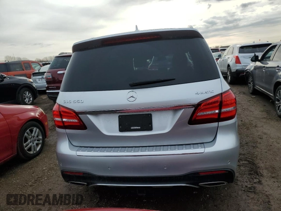 2017 Mercedes-Benz GLS 550 with VIN 4JGDF7DE6HA783390, listed as a Copart auction lot 50081065 with 82,273 mi miles and Salvage title. Bid and sale history available at DreamBid. Image 6.