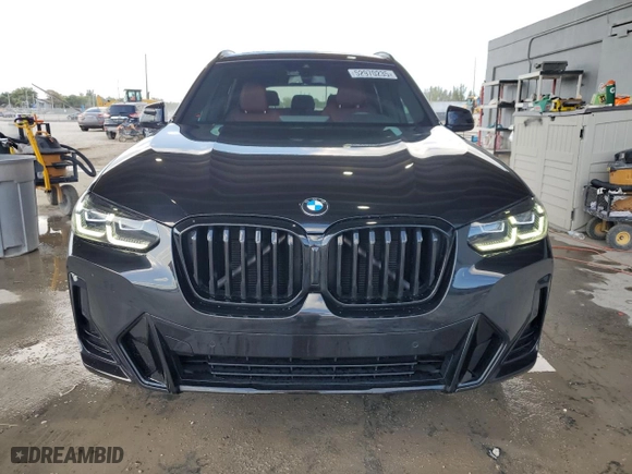 2022 BMW X3 sDrive30i with VIN 5UX43DP09N9L19260, listed as a Copart auction lot 52970235 with 31,626 mi miles and Salvage Title. Bid and sale history available at carsss.com. Image 5.