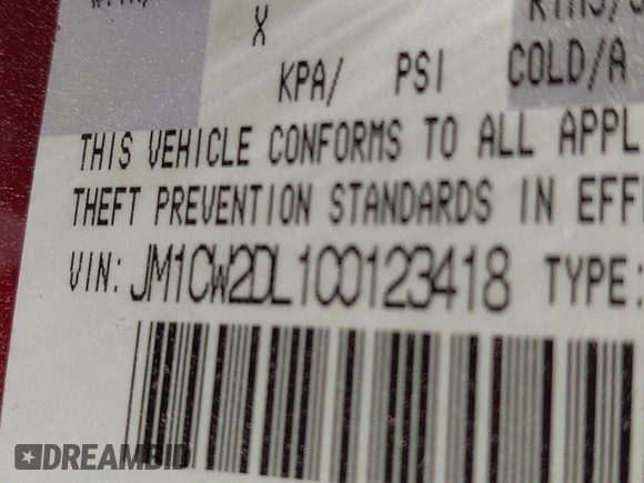 2012 Mazda 5 Grand Touring with VIN JM1CW2DL1C0123418, listed as a IAAI auction lot 42126956 with 112,411 mi miles and . Bid and sale history available at DreamBid. Image 9.