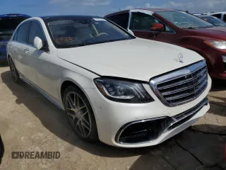 2019 Mercedes-Benz S-Class AMG S 63 with VIN WDDUG8JB8KA452857, listed as a Copart auction lot 76761004 with 28,389 mi miles and Non Repairable. Bid and sale history available at carsss.com. Image 4.