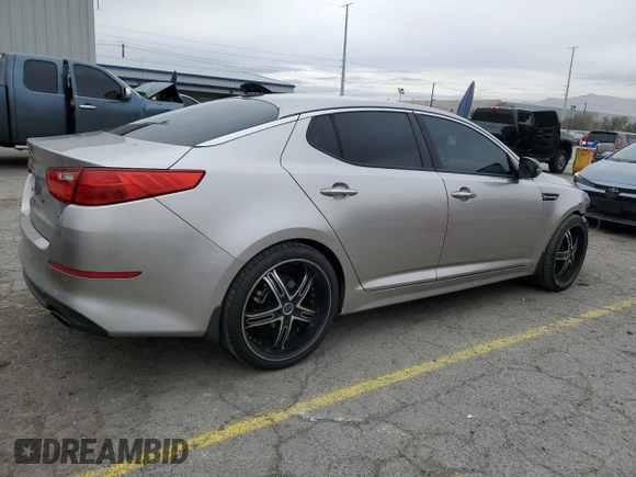 2015 Kia Optima LX with VIN KNAGM4A71F5529133, listed as a Copart auction lot 48345335 with 90,671 mi miles and Salvage Title. Bid and sale history available at carsss.com. Image 3.