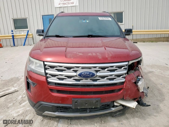 2018 Ford Explorer XLT with VIN 1FM5K7D85JGB42275, listed as a Copart auction lot 51679765 with 76,177 mi miles and Salvage Title. Bid and sale history available at carsss.com. Image 5.