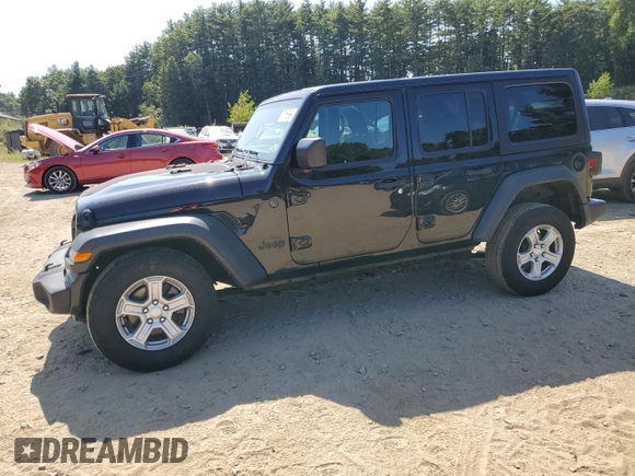 2022 Jeep Wrangler Unlimited Sport with VIN 1C4HJXDG5NW155504, listed as a Copart auction lot 70189964 with 44,101 mi miles and Salvage Title. Bid and sale history available at DreamBid. Image 1.