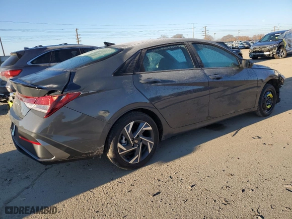 2025 Hyundai Elantra SEL Sport with VIN KMHLM4DG6SU877745, listed as a Copart auction lot 88795335 with 1,302 mi miles and Salvage Title. Bid and sale history available at carsss.com. Image 3.