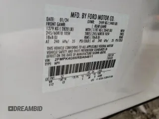 2024 Ford Edge SE with VIN 2FMPK4G9XRBA84811, listed as a Copart auction lot 59132175 with 17,342 mi miles and Non repairable. Bid and sale history available at DreamBid. Image 12.
