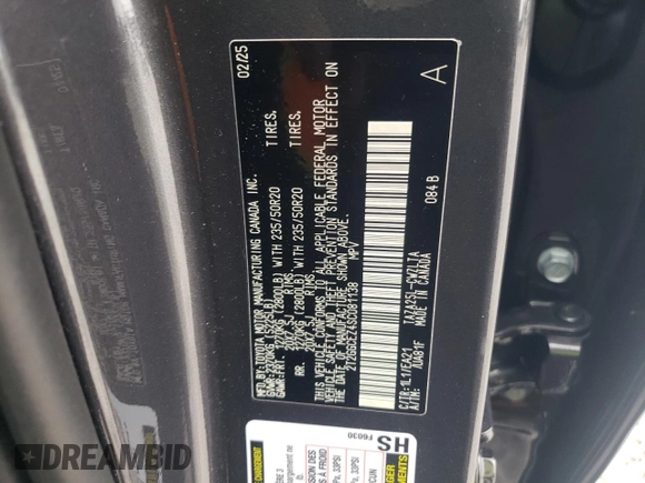 2025 Lexus NX 350 Premium z VIN 2T2GGCEZ4SC081138, wystawiony jako Copart lot #54490465 z przebiegiem 479 mil mil oraz Szkoda całkowita • Salvage title. Historia ofert i sprzedaży dostępna na DreamBid. Obrazek 13.