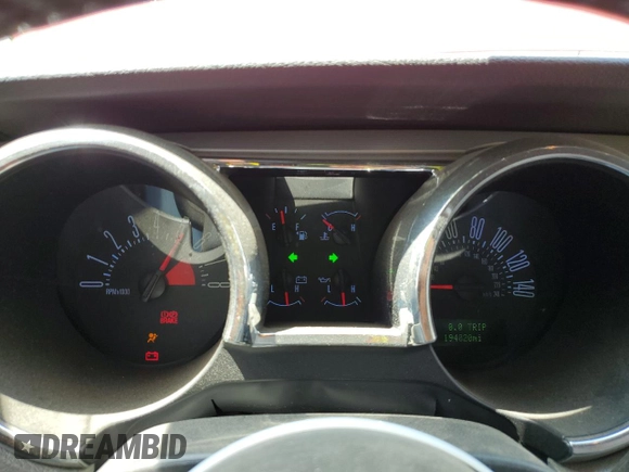 2007 Ford Mustang GT Deluxe with VIN 1ZVHT85H675346717, listed as a Copart auction lot 54911565 with 194,020 mi miles and Salvage title. Bid and sale history available at DreamBid. Image 9.