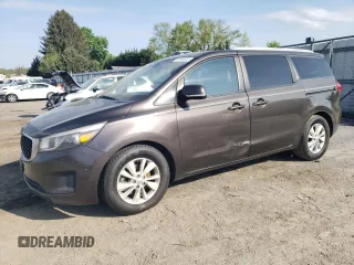 2016 Kia Sedona LX with VIN KNDMB5C16G6182517, listed as a Copart auction lot 55038605 with 196,498 mi miles and Clean Title. Bid and sale history available at carsss.com. Image 1.