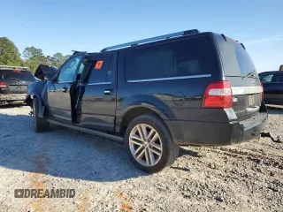 2016 Ford Expedition EL Platinum with VIN 1FMJK1MT8GEF12400, listed as a Copart auction lot 47291385 with 0 mi miles and Salvage Title. Bid and sale history available at carsss.com. Image 2.