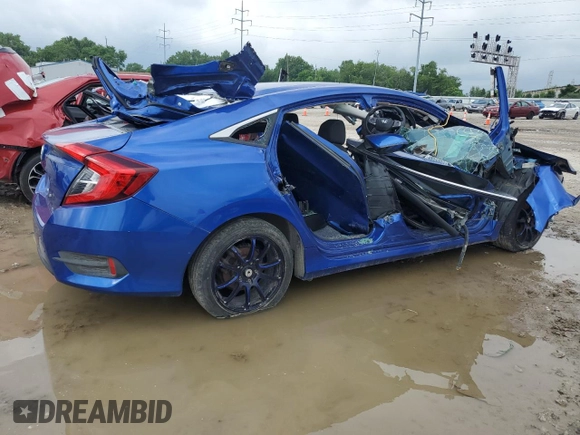 2017 Honda Civic LX with VIN 19XFC2F58HE057307, listed as a Copart auction lot 56064895 with Not provided miles and Salvage title. Bid and sale history available at DreamBid. Image 3.